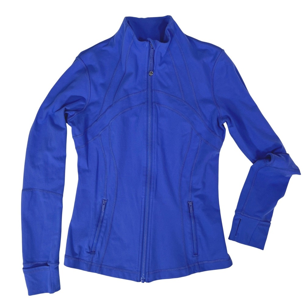Lululemon Define Jacket Luon 8 W4AWKS Symphony Blue Athleisure Zip Yoga Travel